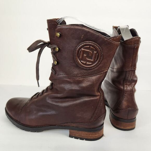 Rockport Lace Up Waterproof Boots Womens Size 7.5 Brown Leather  goth grunge - Picture 11 of 16